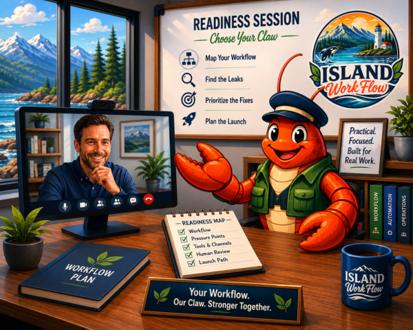 Readiness Session - Choose Your Claw workflow mapping session with Island Workflow
