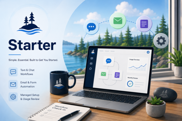Starter package for managed text, chat, email, and form automation workflows